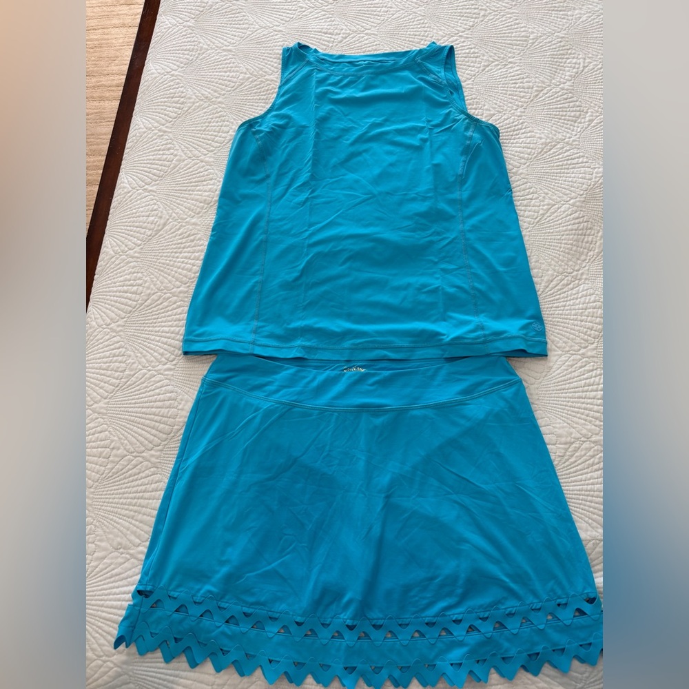 Lilly Pulitzer Luxletic Oasis Theah Top & Skort Set XL